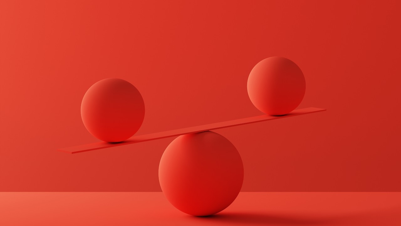 abstract of balls within linked spheres