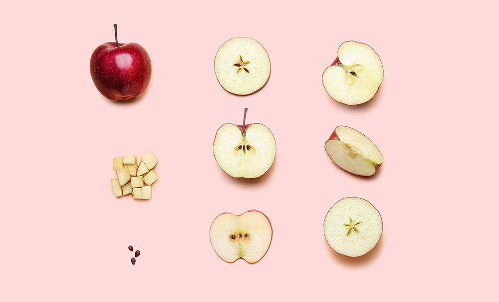 apple in various sizes