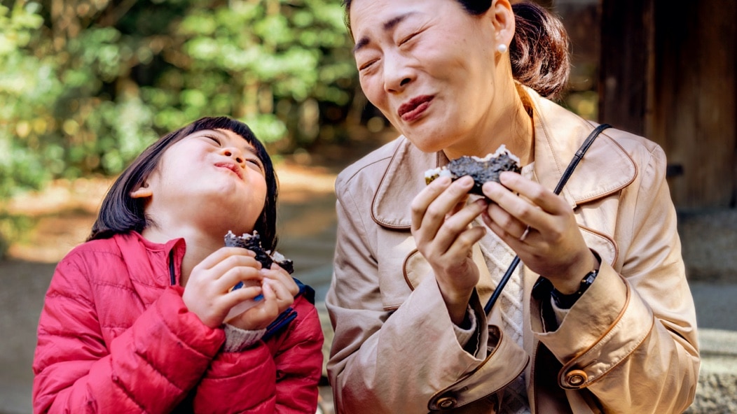 A woman and child sharing a moment together.