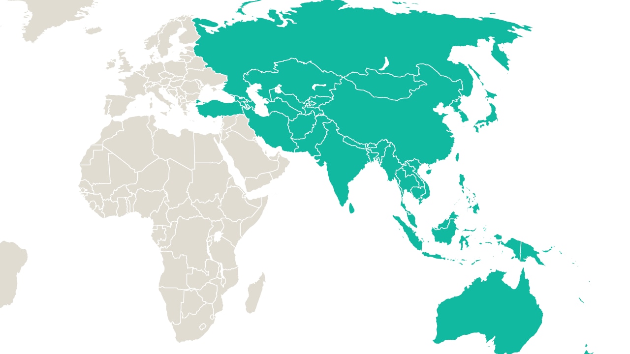Asia Pacific map