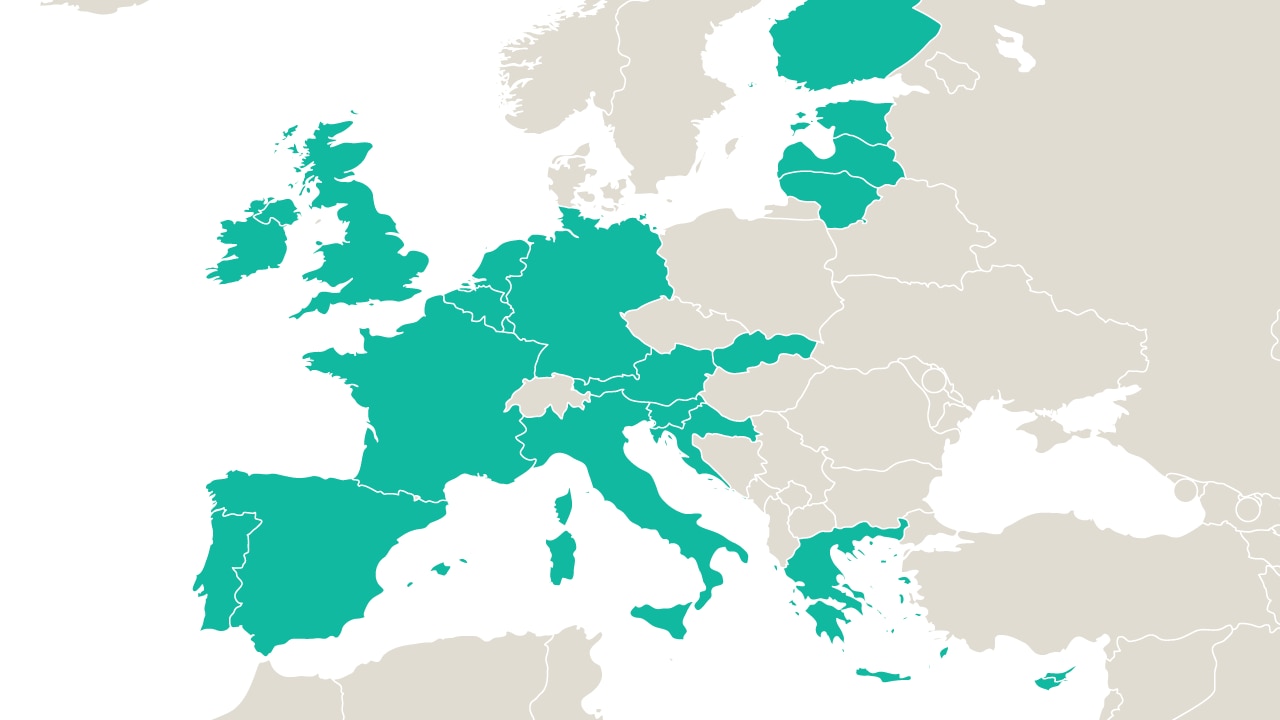 Euro area map