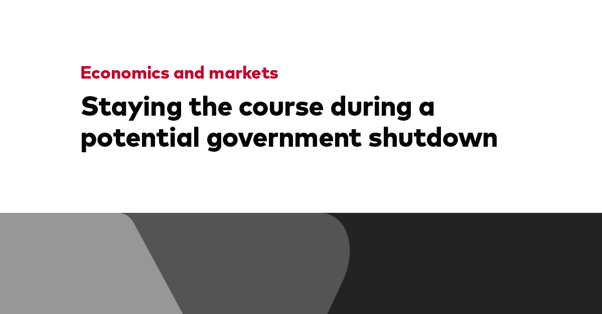 Staying the course during a potential government shutdown Vanguard