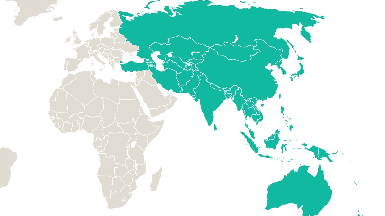 Asia Pacific map