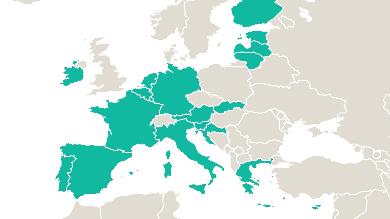 Euro area map
