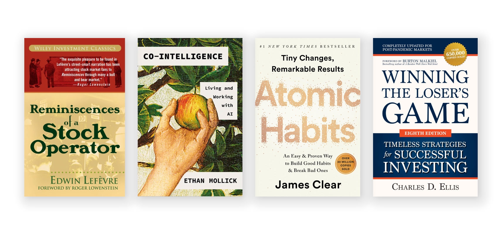 image of four books in a row