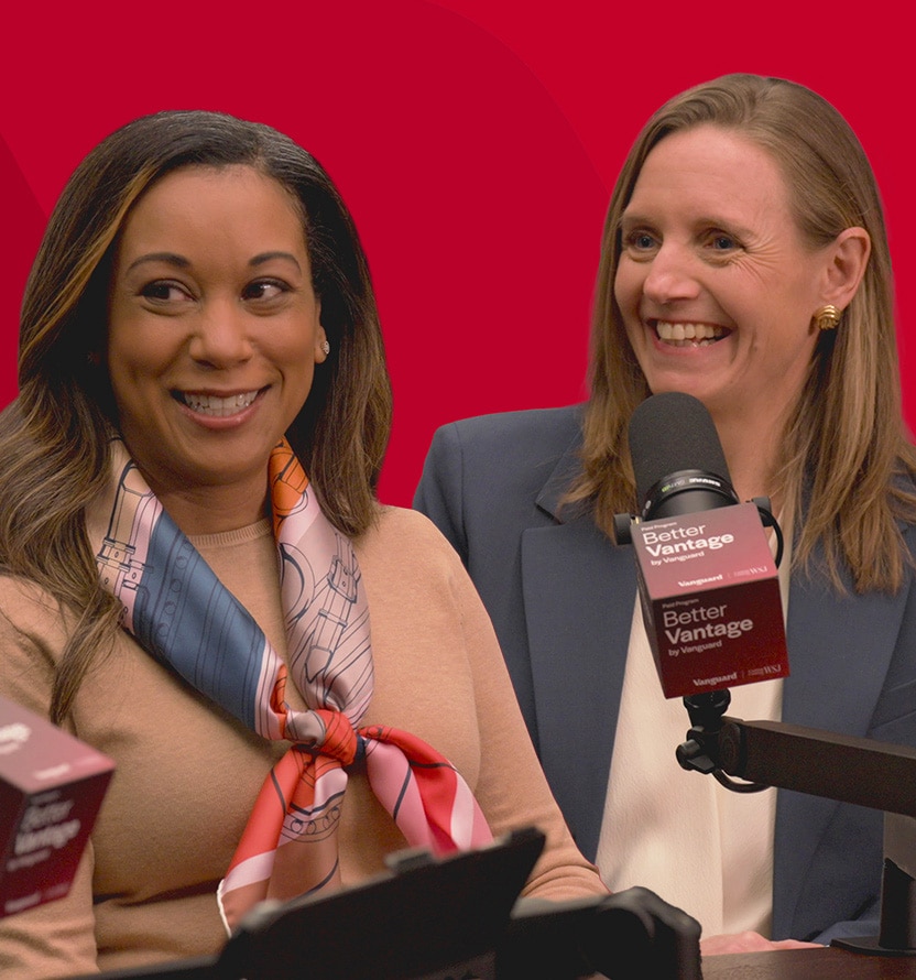 Image of Fiona Greig, global head of Investor Research and Policy at Vanguard and Janel Jackson, head of the Bank and institutional for Financial Advisor Services at Vanguard.