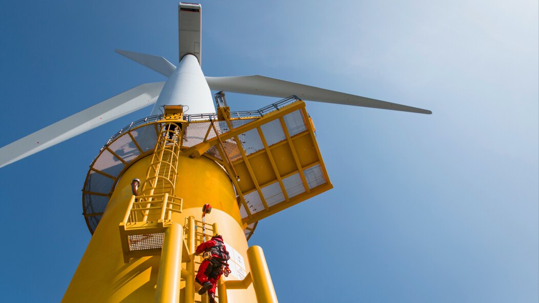 Vanguard is committed to alternative sources of energy as symbolized by this wind turbine.